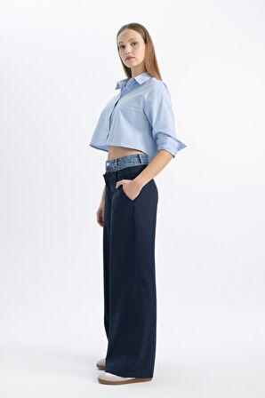 DeFacto Coool Wide Leg Geniş Paça Yüksek Bel Palazzo Pantolon C2624AX24SPNV199