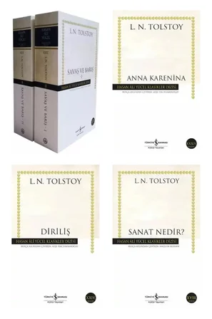 İş Bankası L.N. Tolstoy Savaş ve Barış Anna Karenina Diriliş ve Sanat Nedir? 4lü Set
