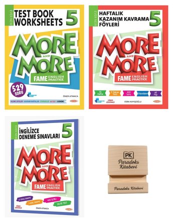 Kurmay 5. Sınıf More and More Test Book KKF ve İngilizce Deneme Sınavları 3lü Set + Telefon Standı