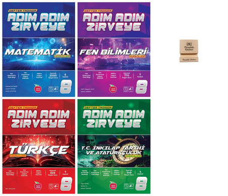 Newton LGS 8. Sınıf Adım Adım Zirveye Matematik Fen Türkçe İnkılap Fasikülleri 4lü Set
