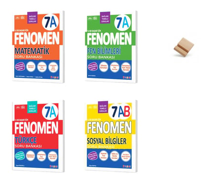 Fenomen 7. Sınıf Maarif 7A Serisi Matematik Fen Türkçe ve Sosyal 4lü Soru Bankası + Telefon Standı