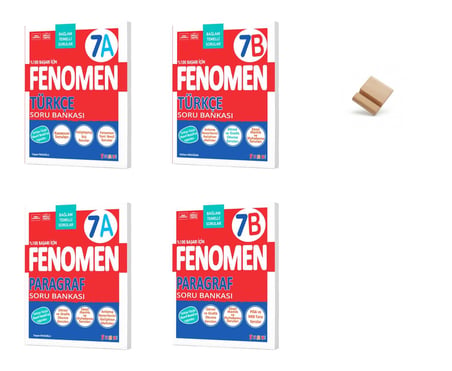 Fenomen 7. Sınıf Maarif 7A + 7B Türkçe ve Paragraf 4lü Set Soru Bankası + Telefon Standı