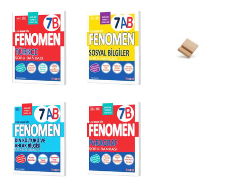 Fenomen 7. Sınıf Maarif 7B Türkçe Sosyal Din ve Paragraf 4lü Set Soru Bankası + Telefon Standı