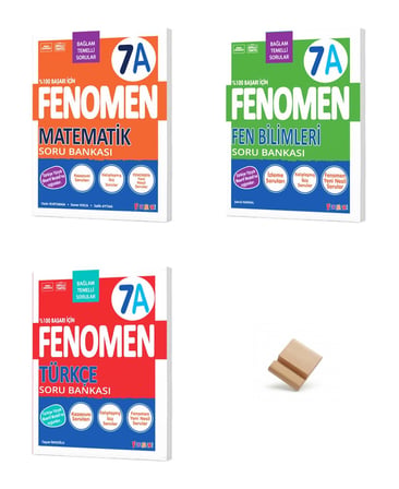 Fenomen 7. Sınıf Maarif A Serisi Matematik Fen Bilimleri ve Türkçe 3lü Set Soru Bankası + Telefon Standı