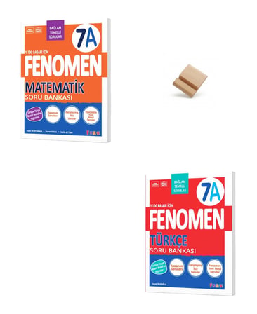 Fenomen 7. Sınıf Maarif 7A Matematik ve Türkçe Soru Bankası + Telefon Standı