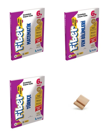 Muba 6. Sınıf Maarif Fiber Matematik Fen ve Türkçe 3lü Set Soru Bankası + Telefon Standı