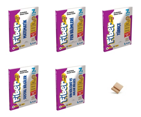 Muba 7. Sınıf Maarif Matematik Fen Türkçe Sosyal ve Din 5li Set Fiber Soru Bankası + Telefon Standı