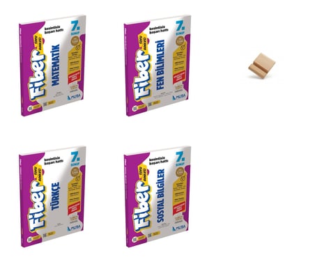 Muba 7. Sınıf Maarif Matematik Fen Türkçe ve Sosyal 4lü Set Fiber Soru Bankası + Telefon Standı