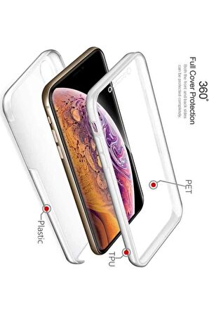 Iphone 11 Pro Max 360 Derece Şeffaf Silikon Kılıf Tam Koruma