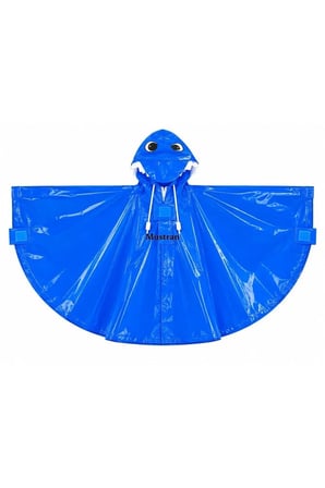 Çocuk Yağmurluk Su Geçirmez Çanta Uyumlu Kol Geçmeli Panço – Sevimli Kapüşonlu 3-9 Yaş Rüzgar Korumalı Okul & Kreş Yağmurluğu (110x60 cm)