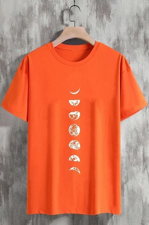 Ayın Evreleri Baskılı Tshirt