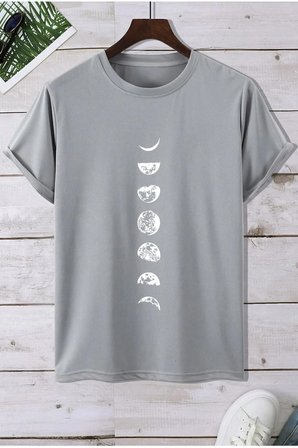 Ayın Evreleri Baskılı Tshirt