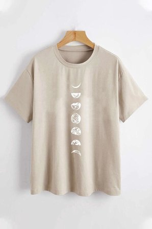 Ayın Evreleri Baskılı Tshirt