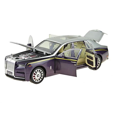 1:20 Ölçek Die-cast model Süper lüx Araba Metal Işıklı 26Cm Mor