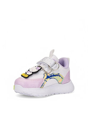 Günlük Kız Çocuk Spor Ayakkabı Hello Kitty Simli Süs Detay Işıklı Taban Lastik Bağcık Sneaker 120