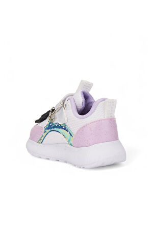 Günlük Kız Çocuk Spor Ayakkabı Hello Kitty Simli Süs Detay Işıklı Taban Lastik Bağcık Sneaker 120