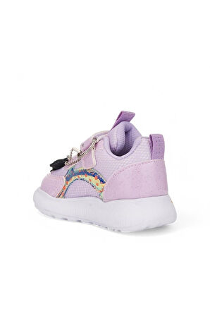 Günlük Kız Çocuk Spor Ayakkabı Hello Kitty Simli Süs Detay Işıklı Taban Lastik Bağcık Sneaker 120