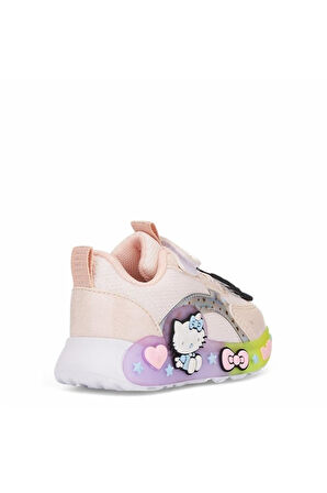Günlük Kız Çocuk Spor Ayakkabı Hello Kitty Simli Süs Detay Işıklı Taban Lastik Bağcık Sneaker 120