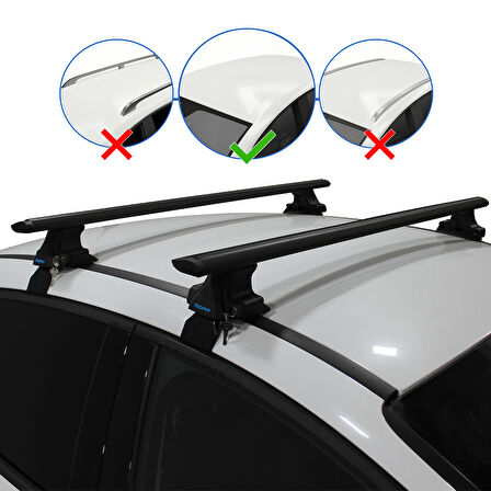 Hyundai Elentra 4 Station Wagon 2006 - 2010 Model Arası Uyumlu Ara Atkı Tavan Barı Trophy Siyah