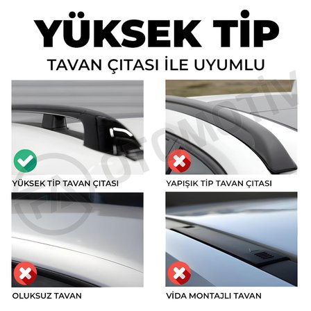 Toyota Avensis Estate Ara Atkı Tavan Taşıyıcı Barı Gri 2002 - 2008 Model