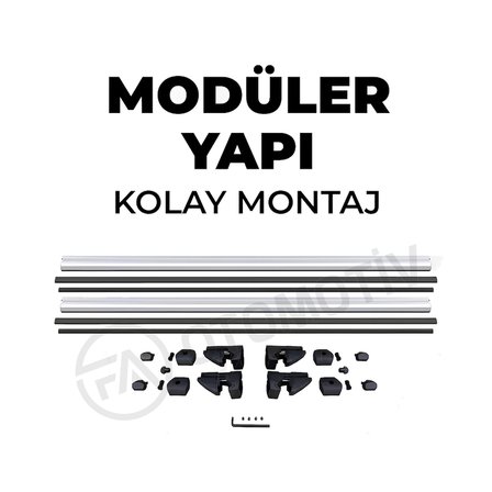 Citroen C4 Grand Picasso Ara Atkı Tavan Taşıyıcı Barı Gri 2013 - 2022 Model