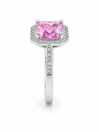 Yazıcılar 14 Ayar Altın Pembe Kraliçe Işıltılı Yüzük  2,40 GR ( 903)