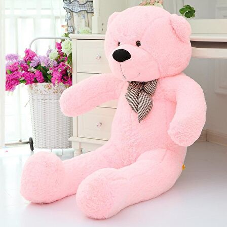 120 cm Papyonlu Sevimli Peluş Şaşkın Ayı - Sevgiliye Özel Hediye