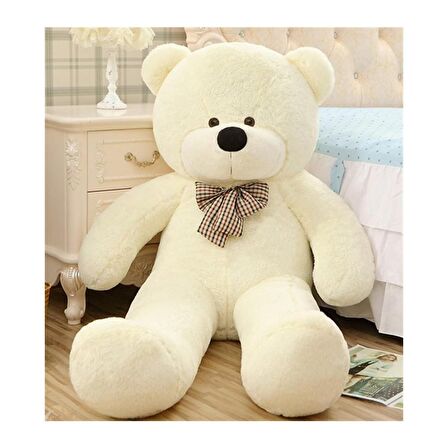 120 cm Papyonlu Sevimli Peluş Şaşkın Ayı - Sevgiliye Özel Hediye