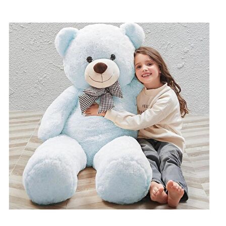 120 cm Papyonlu Sevimli Peluş Şaşkın Ayı - Sevgiliye Özel Hediye