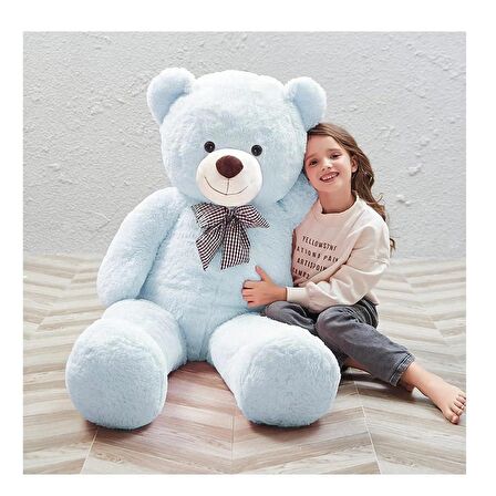 120 cm Papyonlu Sevimli Peluş Şaşkın Ayı - Sevgiliye Özel Hediye