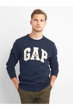 GAP GAP ORIGINAL ARCH CREW ERKEK LACİVERT SWEATSHIRT 852079000