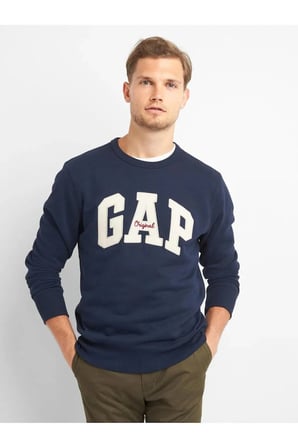 GAP GAP ORIGINAL ARCH CREW ERKEK LACİVERT SWEATSHIRT 852079000