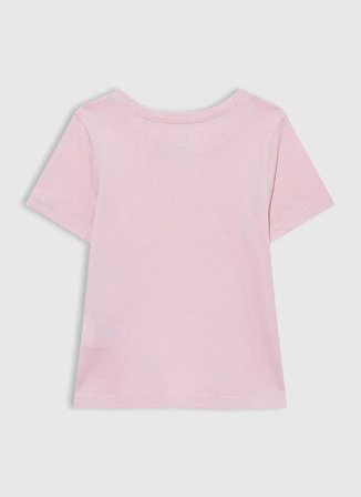 Gap Pembe Kız Çocuk Baskılı T-Shirt 459909007
