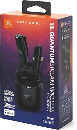 JBL Quantum Stream Wireless, Lightning Mikrofon - Siyah