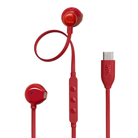 JBL TUNE 305C Kırmızı Type-C Kablolu Kulakiçi Kulaklık
