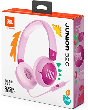 Jbl JR320 Kablolu Kulaküstü Çocuk Kulaklığı, Mor