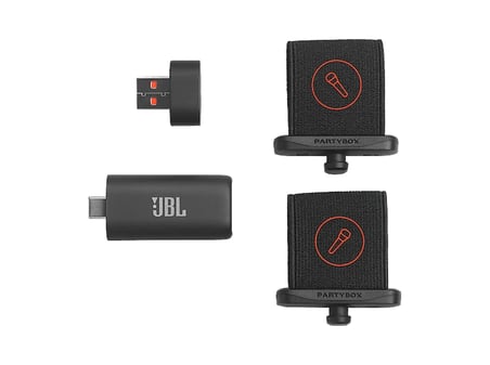 JBL Partybox Kablosuz Karaoke Mikrofon Set, 2 Adet, Siyah