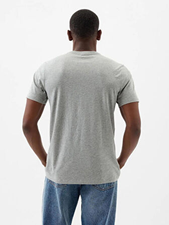 GAP 856659000 V-Everyday Soft Basic Logo T Erkek Tişört