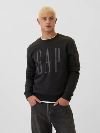 GAP V-LW DB FLEECE ERKEK SİYAH SWEATSHIRT 542214002