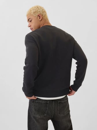 GAP V-LW DB FLEECE ERKEK SİYAH SWEATSHIRT 542214002