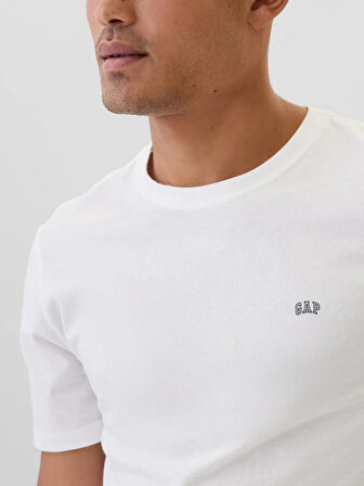 GAP 502022001 V-Frch Everyday Soft Micro Logo Crew Erkek Tişört