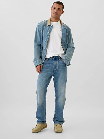 GAP 502022001 V-Frch Everyday Soft Micro Logo Crew Erkek Tişört