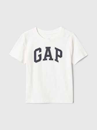 GAP Erkek Çocuk Logolu Polo Yaka Krem Tişört 609749003