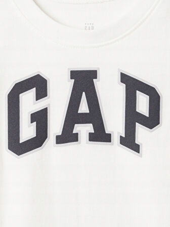 GAP Erkek Çocuk Logolu Polo Yaka Krem Tişört 609749003