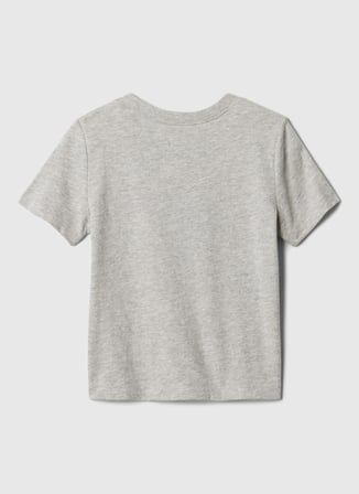 Gap Baskılı Açık Gri Bebek T-Shirt 609749004-A