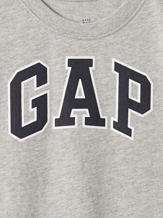 GAP Erkek Çocuk Logolu Gri Tişört 609749004