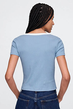 Gap V-Jpn Ss Small Logo Kadın Tişört