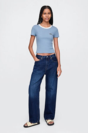 Gap V-Jpn Ss Small Logo Kadın Tişört