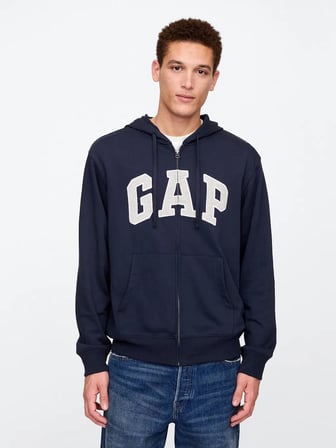 GAP 868454007 V-Frch Ft Heritage Logo Fz Erkek Eşofman Üstü