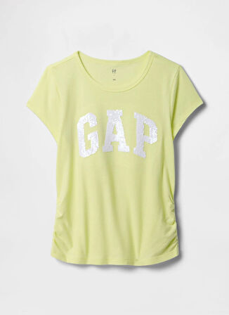 Sarı Kız Çocuk Payetli T-Shirt 742430002